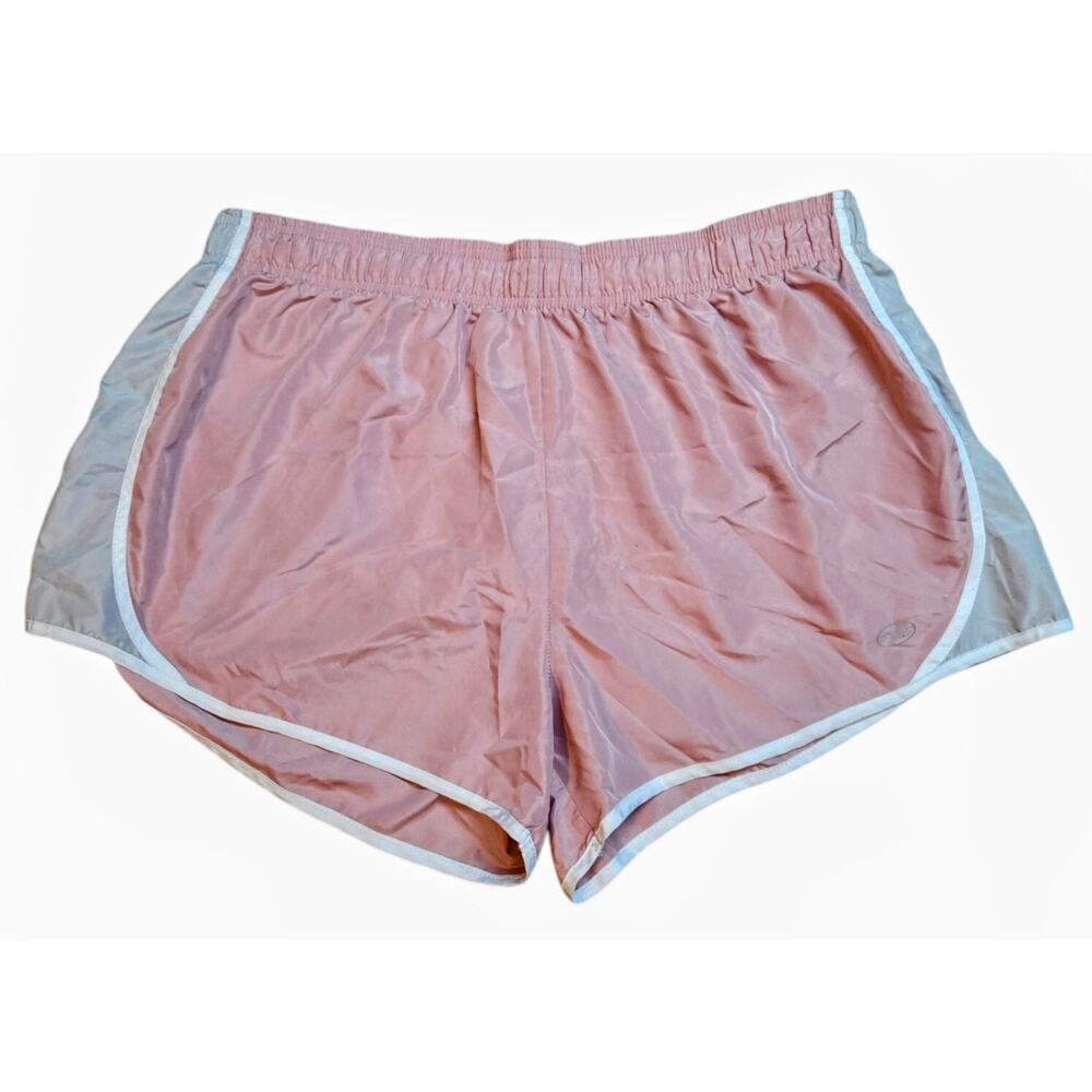 Nyl Sport Shorts Womens Pink Grey Workout Clothing Lined Size XL